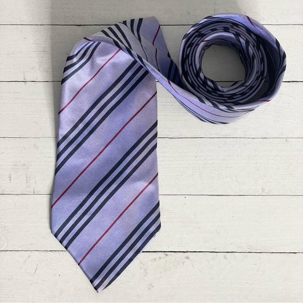 BURBERRY LONDON Men’s Iridescent Diagonal Stripe All Silk Neck Tie